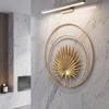 Goldene Wanddekoration Metall Blattgold Wanddeko Moderne Runde Blattdekoration Wohnzimmer