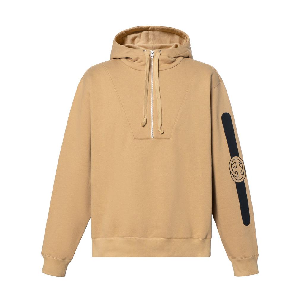 Gucci Sweatshirts Men's Camel Hooded Moderate Regular 627079-XJCOH-2101