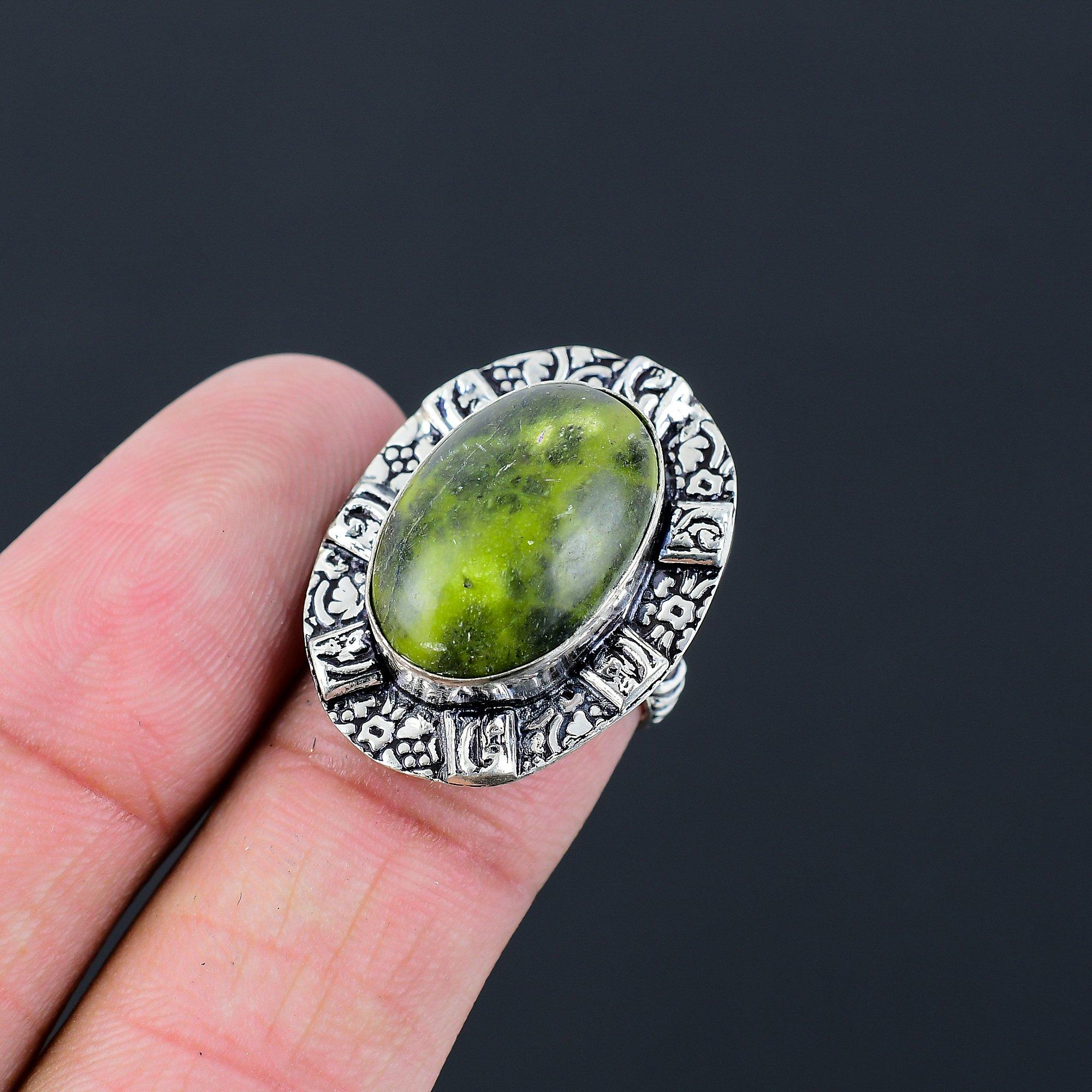Memorial Day Deal Gogunjula Stone Sterling Silver Promise Birthday Ring US 6.5 6.5