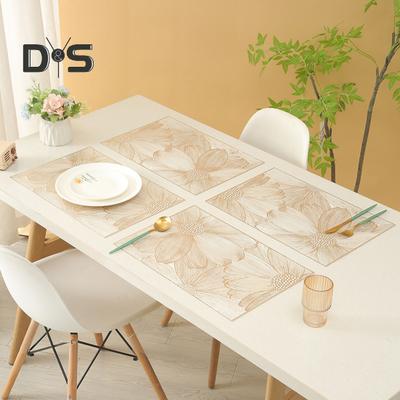 Tovagliette in PVC Creative Sottobicchieri a Fiori Quadrati Vuoti per Protezione Tavolo Resistenti al Calore Resistenti all'Usura Tappetino da Pranzo Versatile Decorazione per la Casa