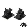 50pcs Cable Management Clips Adjustable Adhesive Nylon Wire Cord Clamp Organizer Black