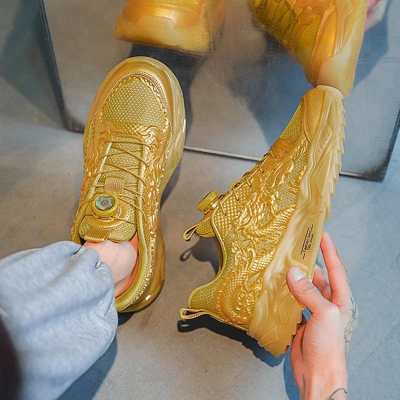 Neu Das Jahr des Loong Vielseitige Outdoor-Freizeitsportschuhe Luftpolster Outdoor Herren Casual Herrenschiefer Schuhe Größe 39-44