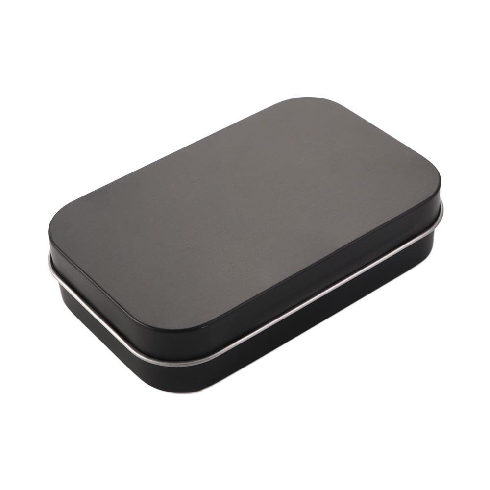 Tin Jewelry Coin Organizer Key Organizer Black Black Storage Box Card Case Metal Empty Box Candy Box