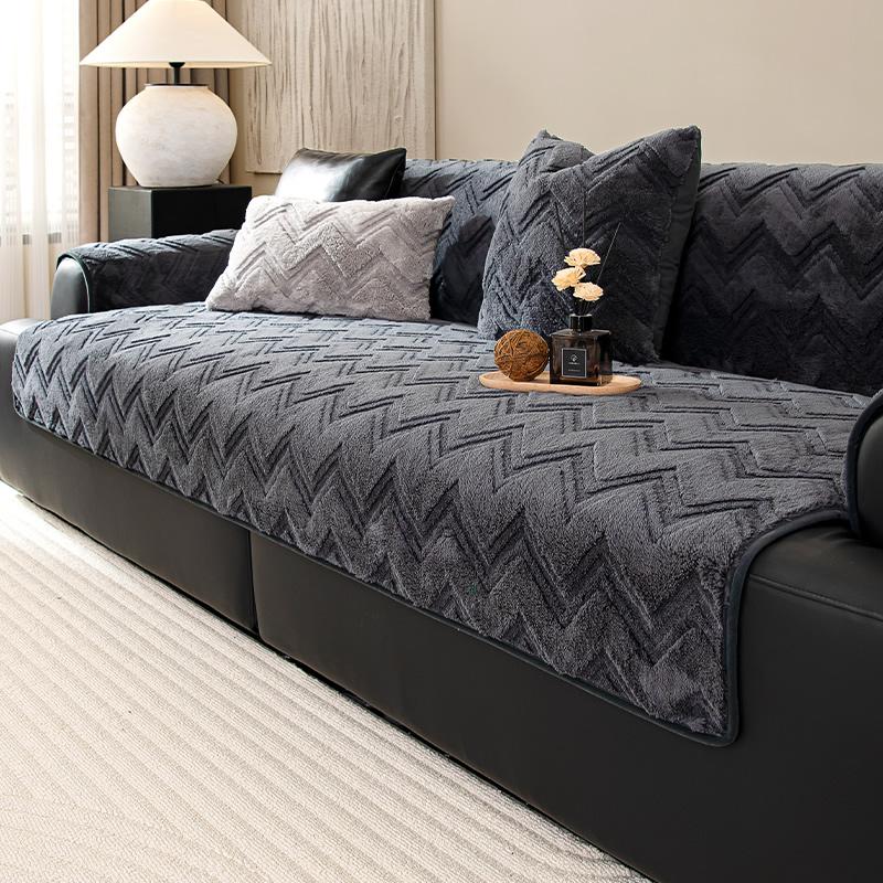 

Чохол Накидка Funda Sofa Mats Зимова Вітальня Дім Нековзкий Фліс з Водяною Хвилею Подушка для Дивана Диван Диванні Чохли 110x240