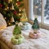 Miniature Christmas Tree Ornament Handcrafted Glass Sculpture  Living Room Decoration