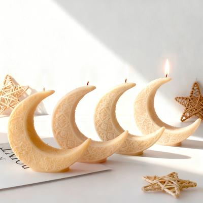 Ramadan Moon Form Silicone Mold Handmade Aroma Candle Plaster Resin Molds Islam Ramadan Candle Making Supplies