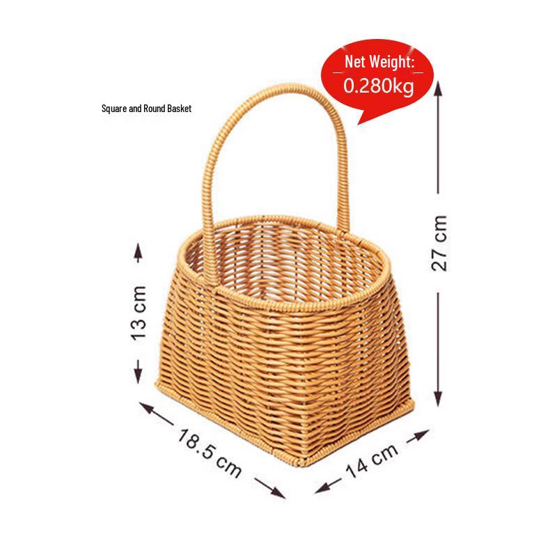 OLOEY Plastic Rattan Picnic Basket