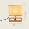 Nordic Holz Tisch Lampe Kreative Moderne Schlafzimmer Nacht LED Licht Wohnzimmer Hotel Japanischen Studie Tisch Lampe Leinen Lampenschirm