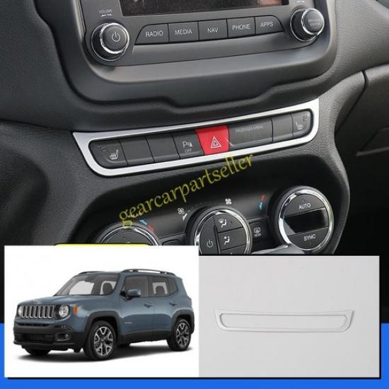 For Jeep Renegade 15 16 17 Matte Silver Emergency Light Switch Panel Trim 1pcs