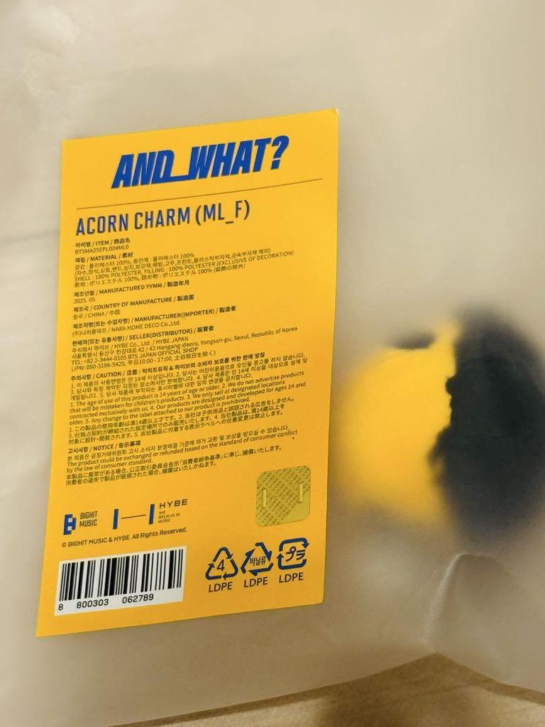 [USED] BTS J-HOPE AND_WHAT? Exhibition Acorn Keyring Hobby