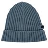 Excellent PRADA Knit cap Logo tag ribbed knit hat blue wool mens M UMD188 Used