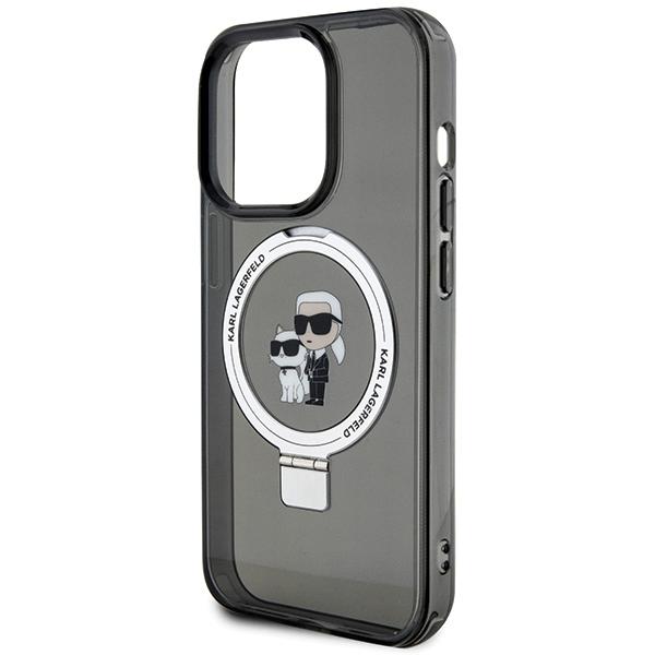 Karl Lagerfeld KLHMP13LHMRSKCK iPhone 13 Pro 6.1" Black/black Hardcase Ring Stand Karl&Choupette MagSafe