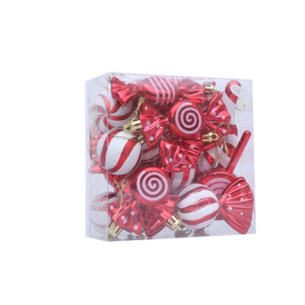 Christmas Ball Set Christmas Tree Decoration Plastic Candy Canes