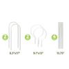 Compact Acrylic Plant Trellis for Indoor Gardens Supports Growth of Climbing Plants with Multiple Pole Design Options