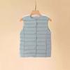 Down, design sense, vest light and thin down vest women's short round neck white duck down versatile vest large size thin