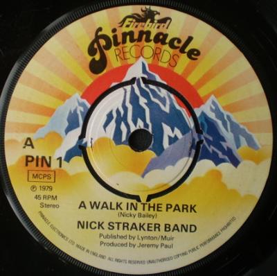 7inch Record NICK STRAKER BAND - A Walk In The Park PIN1 Pinnacle Record 1979 UK Dance & Electronica Used