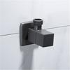 Tuqiu Gebürstetes Gold Winkelventil Wasserregelventil Graues Eckventil Badezimmer Armatur Wasserhahn 1/2*1/2 Edelstahl Schwarz