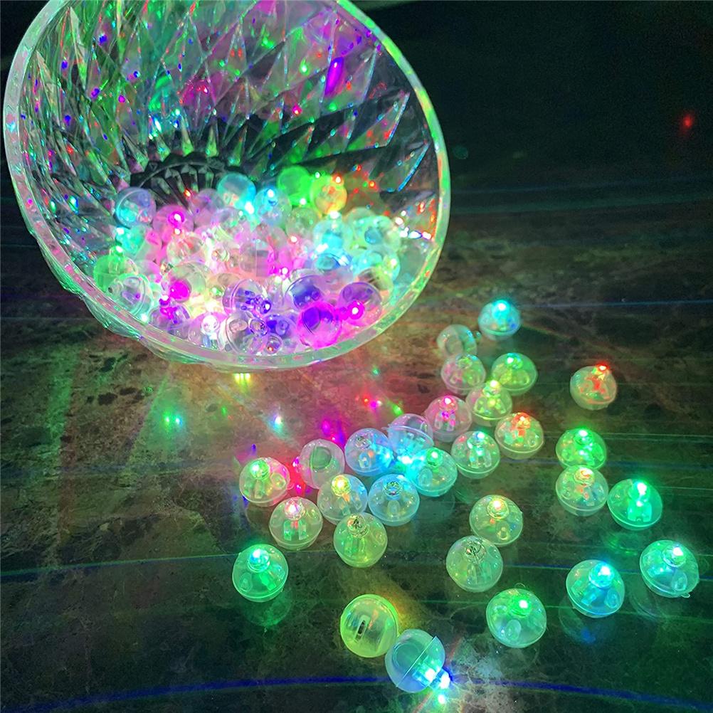 100 Pezzi Palloncini Luminosi a LED Palline Sfera Rotonda Luminosa Decorazione Festa Matrimonio