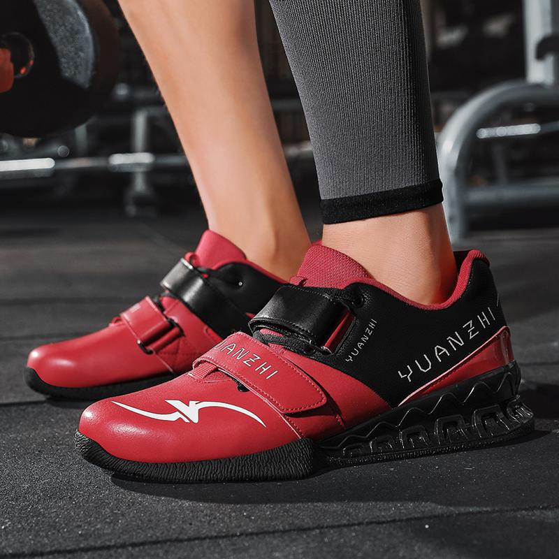 Men Weightlifting Squat Original Deadlift Professional Shoes Breathable Powerlifting Sneakers Fitness Gym Weightlifting Shoes