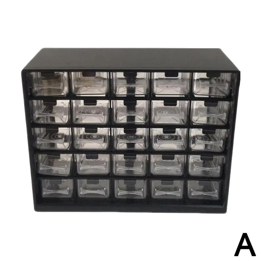 25 Multi-grid Drawer Parts Box Wall-mounted Screw Classification Electronic Tool Storage Component Box Tool Box Compon D8c6