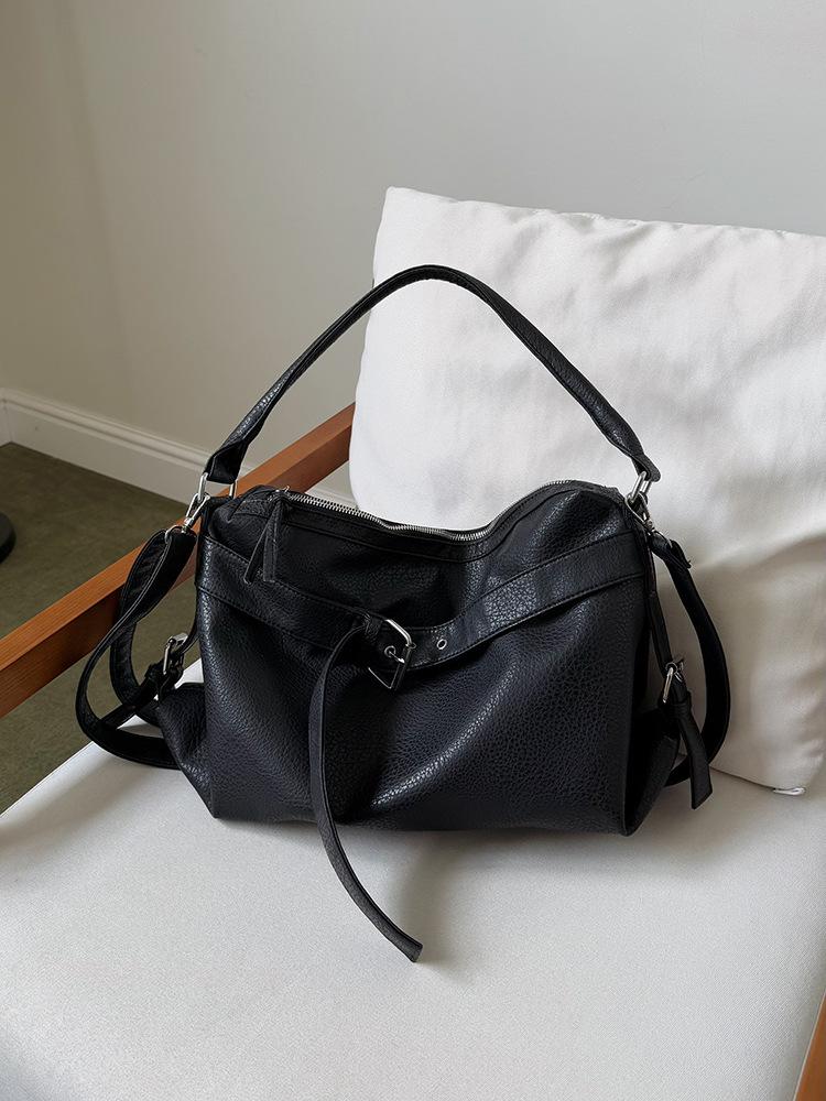 Мотоциклетная сумка большой вместимости для горячей девушки, модная и повседневная сумка через плечо подмышку для поездок на работу, сумка-тоут кроссбоди чёрный