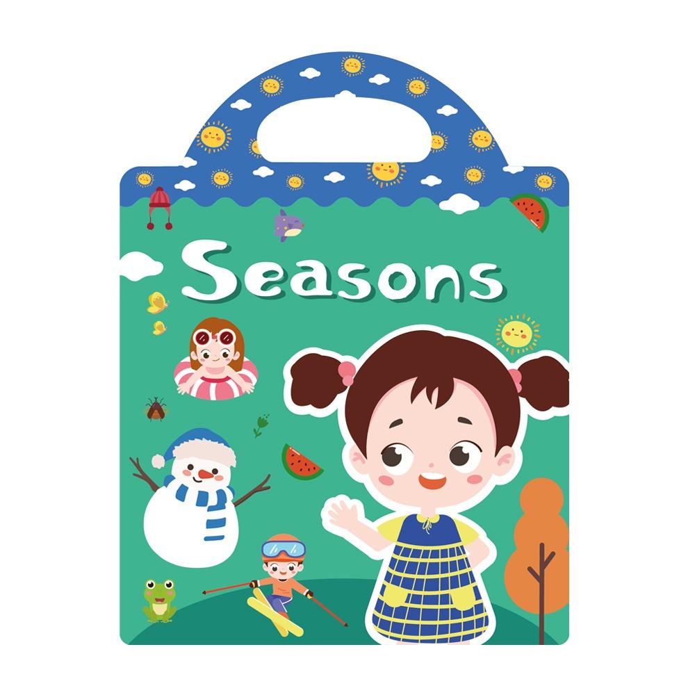 Educational Jelly Sticker Books Reusable Scene Quiet Stickers  Early Education Gifts