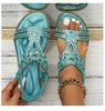 Sandali piatti con strass bohémien Yasrun - Comode scarpe estive da donna