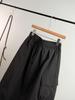 Artistic Japanese Quilted Winter Skirt - Casual Elastic Waist, Solid Color, Drawstring Half Skirt
