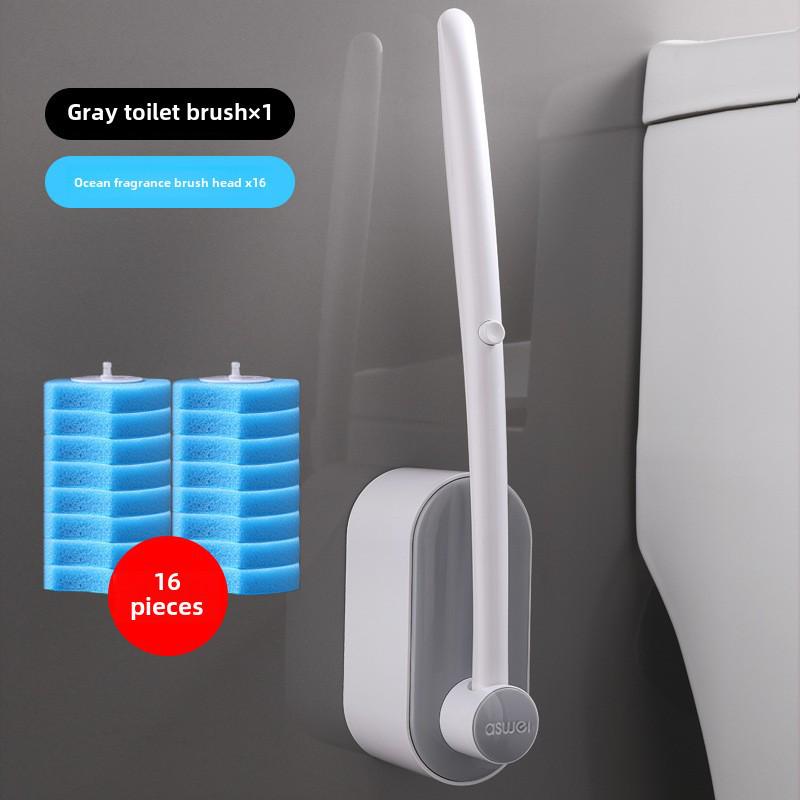 Настенный одноразовый набор туалетной щетки со сменной самоочищающейся головкой