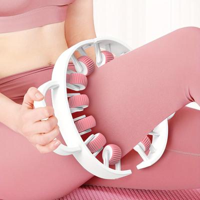 360° Muscle Roller, 12-Wheel Ring Leg Massager For Calves, Legs, Arms, Plastic Fascia Muscle Roll-On Fat Burner