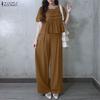 Women Short Sleeve Blouse and Long Pants Casual Two Piece Sets