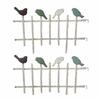 Decorative Bird Garden Fence Panel for Climbing Plants, Outdoor Iron Art Trellis Border Edging