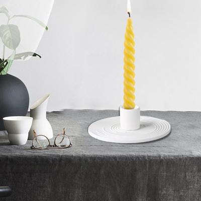 Art Candlestick Ceramics Taper Candle Holder Stand Support for Desktop Wedding