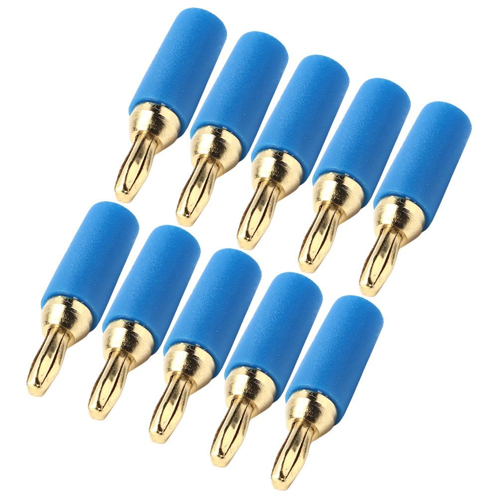 10 PCS Copper Gold Plated Banana Connector 2.5mm Male Connector Accessory Set  2.5mm Socket