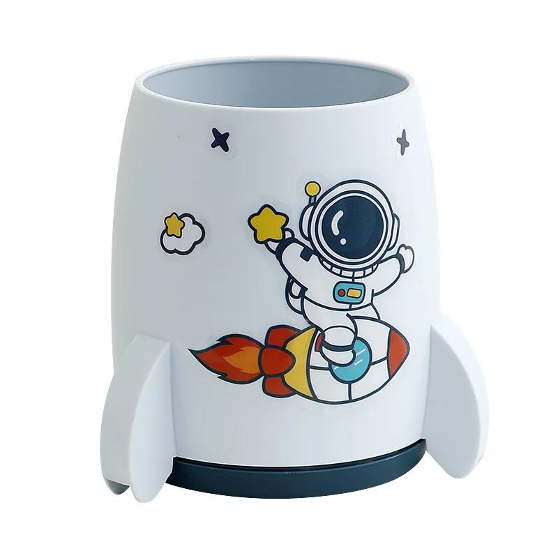 Kawaii Rocket Pen Pencil Pot Holder Brush Storage Container Desk Organizer Multifunction washi tape Stationery Office Supplies