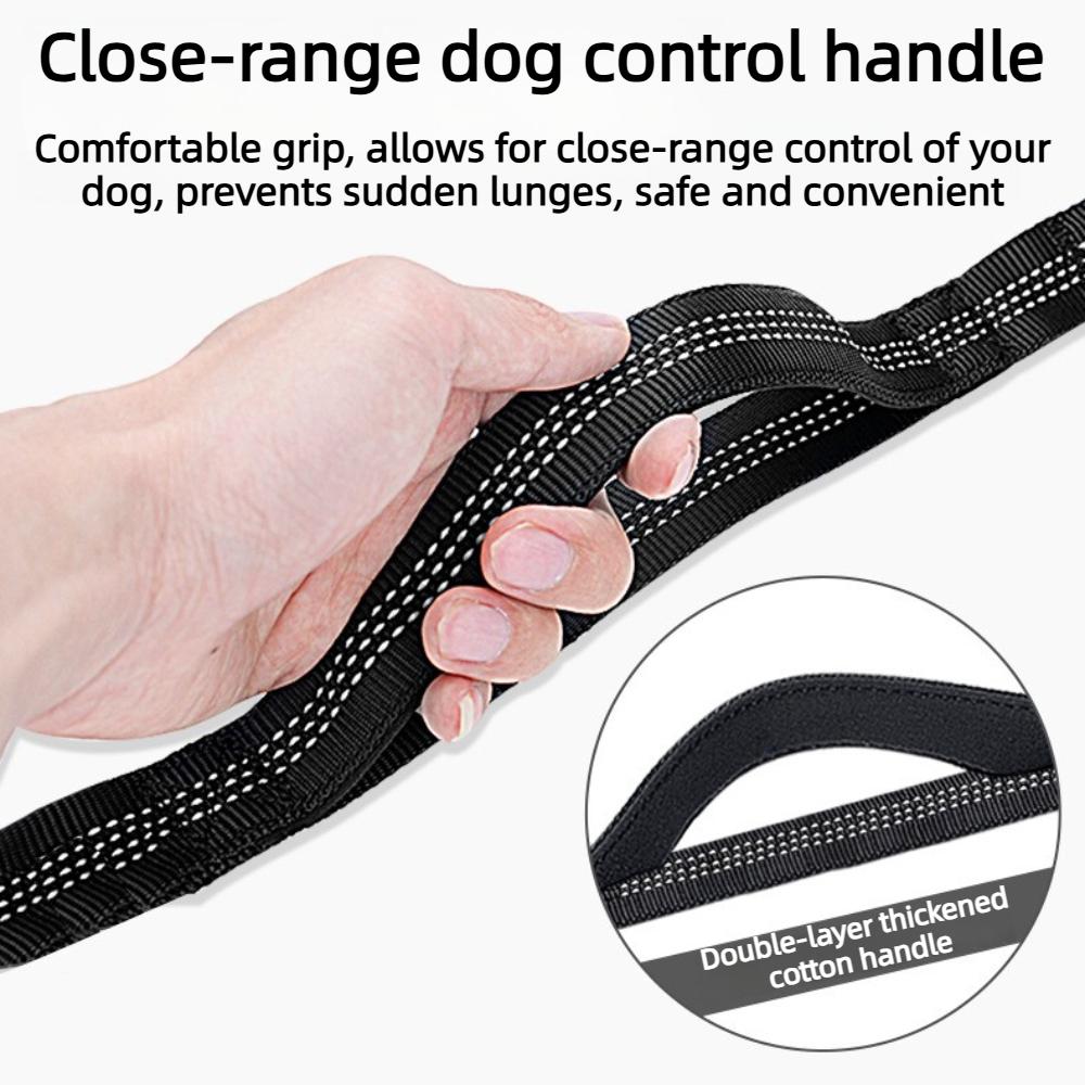 Hands Free Reflective Dog Leash With Waist Pack, Multi Functional Running Leash For Anti Pull Training, Includes Bottle Bag And Pet Lead