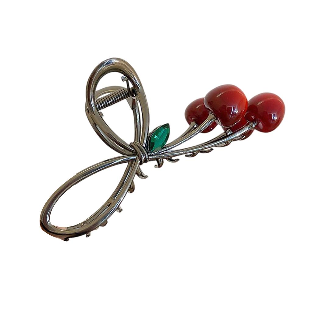 Cherry Hair Claw Clip Fruit Theme Hair Clamp Clamps 3D Cherry Hair Catch Barrettes Strong Hold Hairpin for Girls