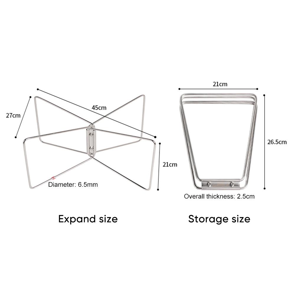 Camping Storage Box Holder Outdoor Camping Box Holder Portable Stainless Steel Hiking Storage Box Folding Rack