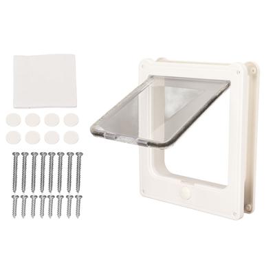 Chatière à rabat magnétique verrouillable 4 modes silencieuse automatique pour chatterie cage pour animaux