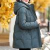 Winter Daunenjacke für Damen Übergröße Oberbekleidung Kapuzen Elegant Dick Warm Daunenmantel Frau Parkas