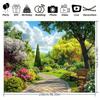 Large Garden Park City Village Polyester Background - Vibrant Outdoor and Indoor Party Banners Festival Celebrations