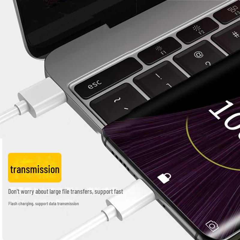 60W Dual-Head Type-C PD Fast Charging Cable for Xiaomi and Huawei Phones