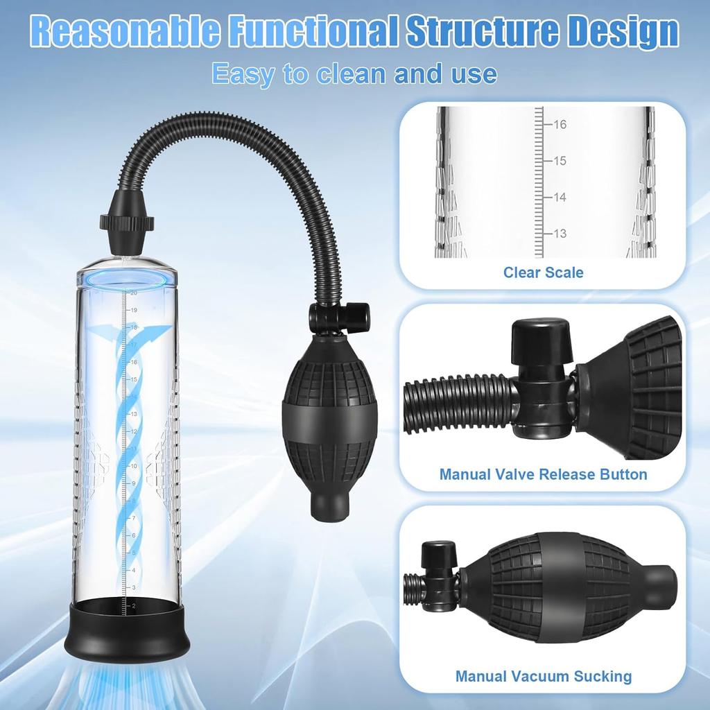 Powerful Penis Pump Enlargement Vacuum Dick Extender Men Sex Toy Increase Length Enlarger Male Train Erotic Adult Sexy Product