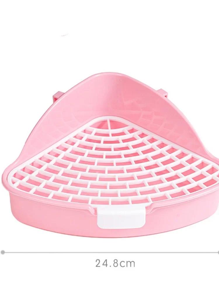 Newly Upgraded High-capacity Non Card Urine Triangle Toilet Mini Urine Basin for Small Pets Dragon Cat Rabbit Toilet Feces Basin