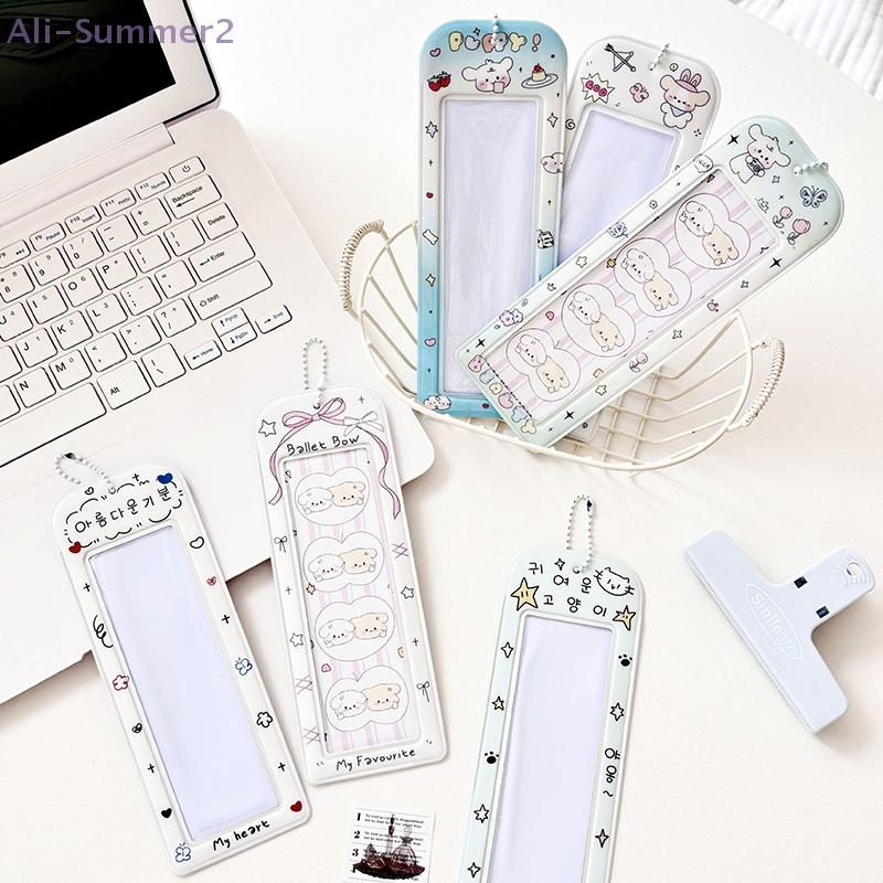 PVC Photo Booth Frames Cartoon Photo Booth Album For 2x6 Inch Photo Strips Wedding Album Bag Pendant School Stationery