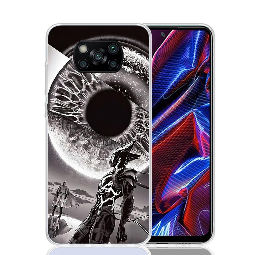 1 Punch Man Anime Phone Case For Xiaomi Poco X7 X6 X5 Pro F7 Ultra Redmi 15C 15 13 13C 12 12C 10 10A 10C 9 9A 9C 9T Cover Poco X