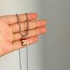 Creative Cute Apple Kernel Fruit Pendant Sliver Color Oval-shaped Rice Bead Necklace for Women Men Personality Retro Jewelry