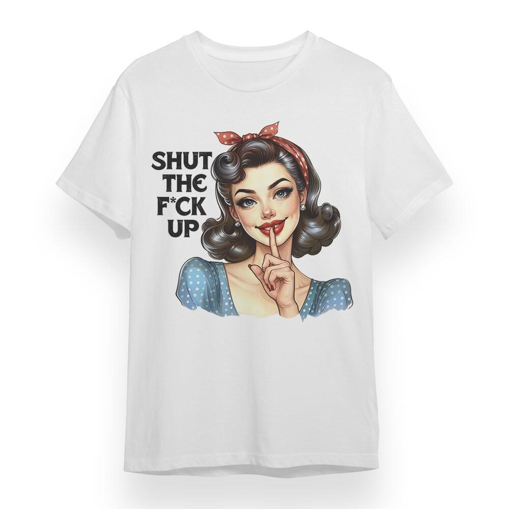Women's Plus Size T-shirt With Sassy Lady Graphic Unisex White 100% Cotton Tee