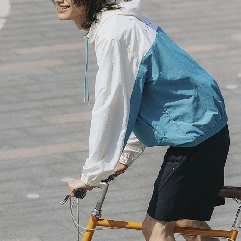 Li Ning Sport Lifestyle Serie Buchstabenprint Kapuzen Windjacke Herren Jacke Schwarz Off-White AFDT379-7