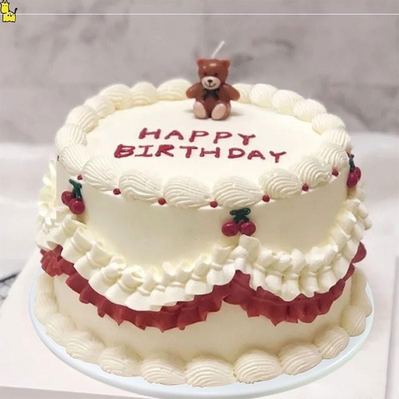 Simulation Fruit Cake 6/8 Inch Fake Cake Model Food Dessert Props Sweet Table Window Girl Boy Birthday Ornament Party Home Decor